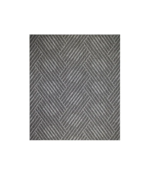 Maryland Abbel Fossil Gray Geometric Indoor/Outdoor Area Rug