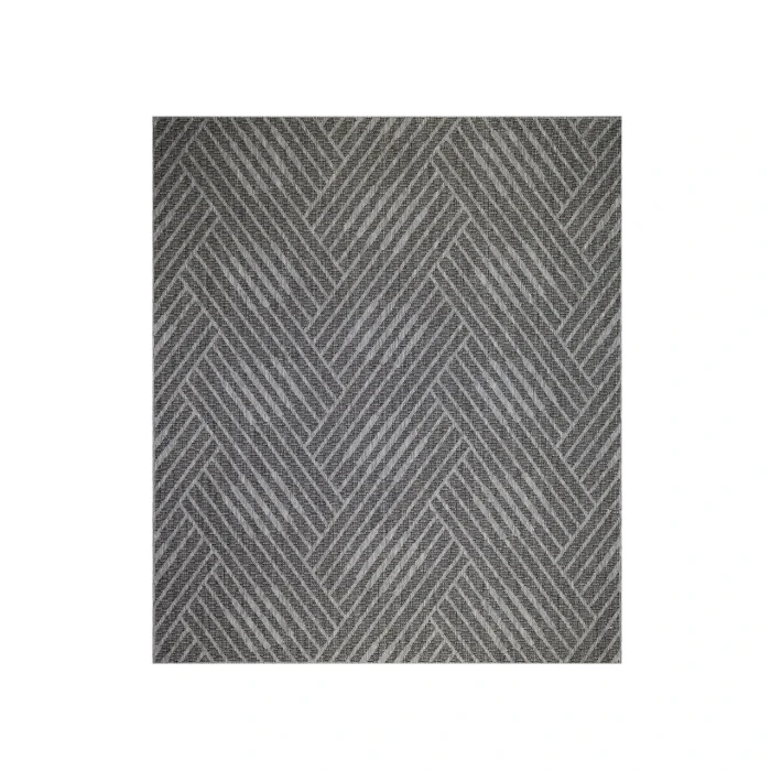 Maryland Abbel Fossil Gray Geometric Indoor/Outdoor Area Rug