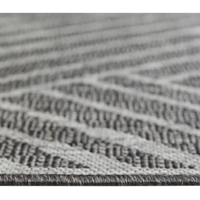 Maryland Abbel Fossil Gray Geometric Indoor/Outdoor Area Rug