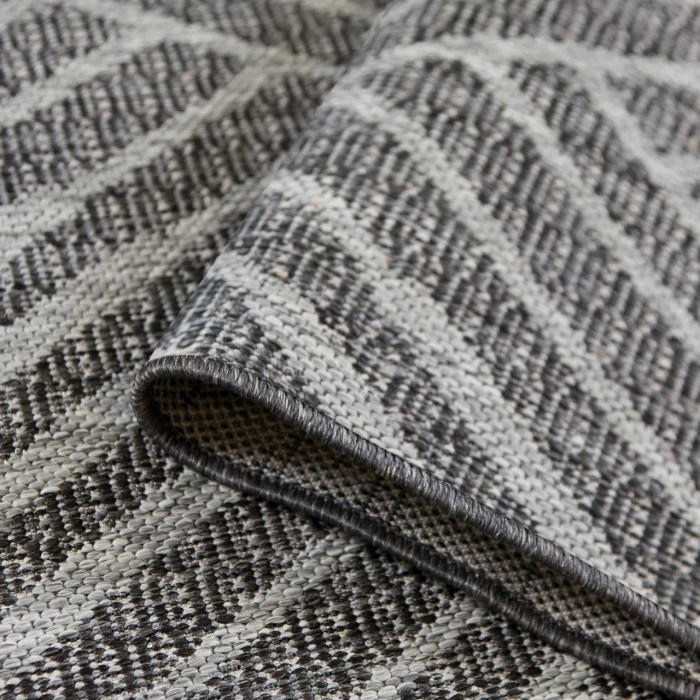 Maryland Abbel Fossil Gray Geometric Indoor/Outdoor Area Rug