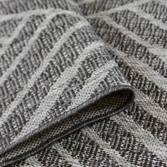 Maryland Abbel Fossil Gray Geometric Indoor/Outdoor Area Rug