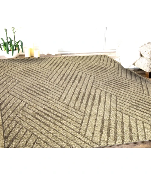 Maryland Abbel Beige Geometric Indoor/Outdoor Area Rug