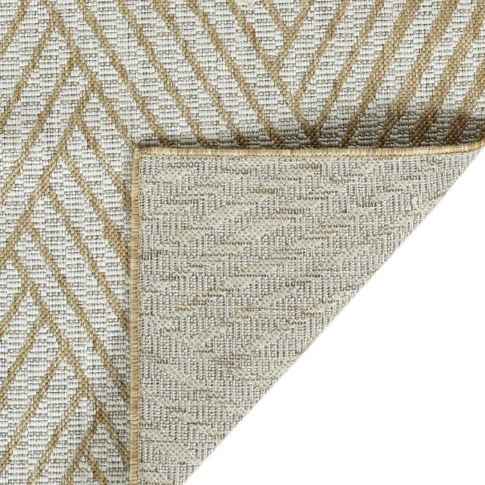 Maryland Abbel Champagne Geometric Indoor/Outdoor Area Rug
