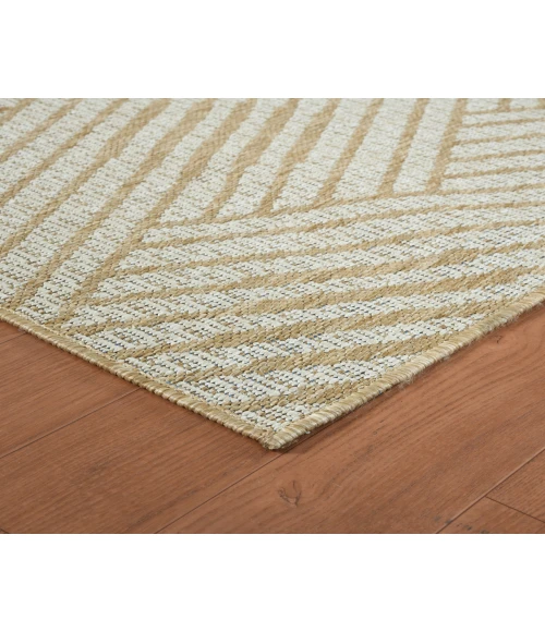 Maryland Abbel Champagne Geometric Indoor/Outdoor Area Rug
