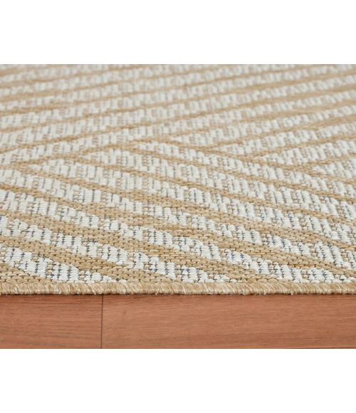 Maryland Abbel Champagne Geometric Indoor/Outdoor Area Rug
