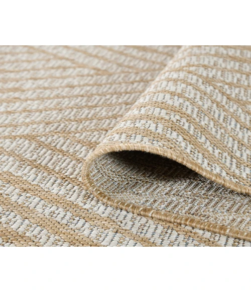 Maryland Abbel Champagne Geometric Indoor/Outdoor Area Rug
