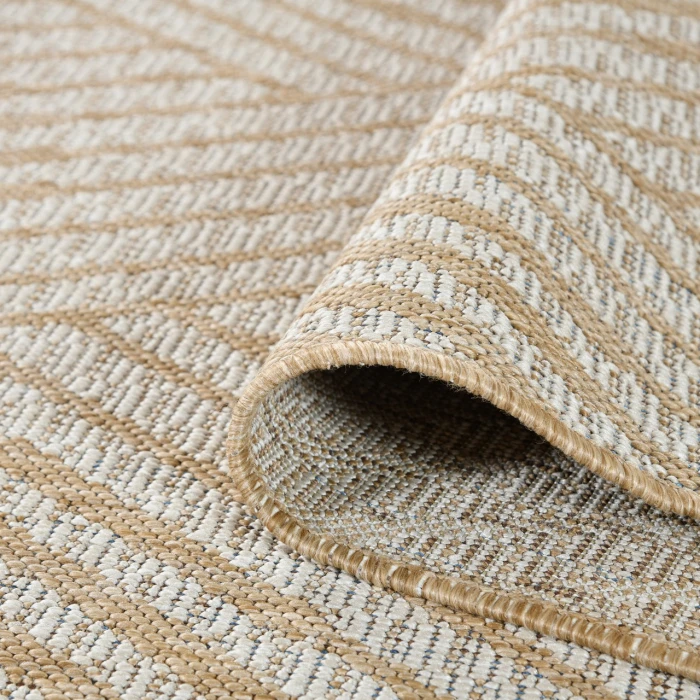 Maryland Abbel Champagne Geometric Indoor/Outdoor Area Rug
