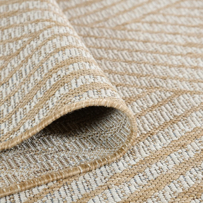 Maryland Abbel Champagne Geometric Indoor/Outdoor Area Rug