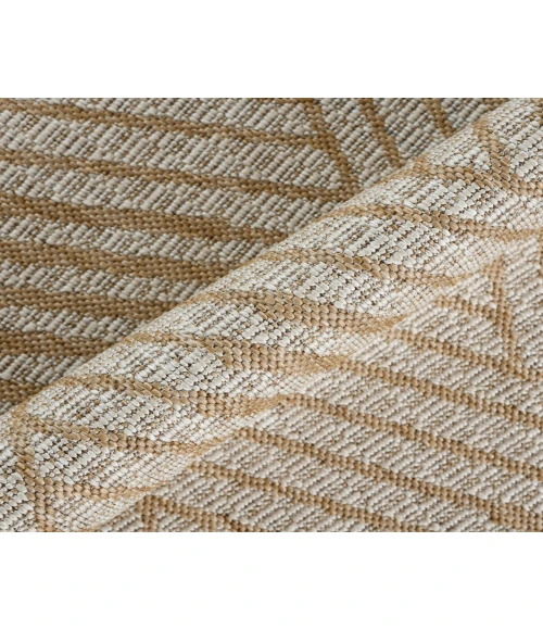 Maryland Abbel Champagne Geometric Indoor/Outdoor Area Rug