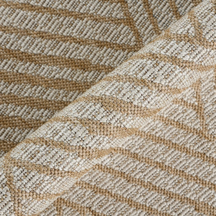 Maryland Abbel Champagne Geometric Indoor/Outdoor Area Rug