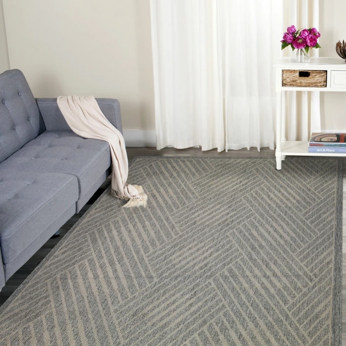 Maryland Abbel Cream Geometric Indoor/Outdoor Area Rug