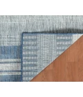 Maryland Blessy Blue Striped Indoor/Outdoor Area Rug