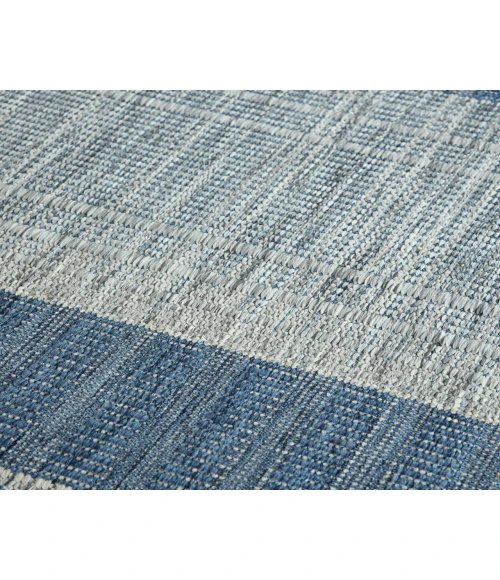 Maryland Blessy Blue Striped Indoor/Outdoor Area Rug