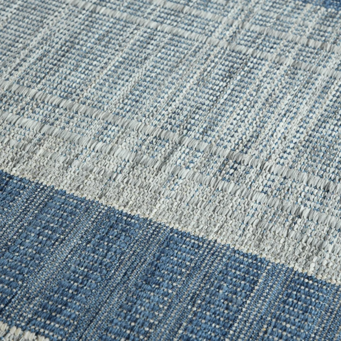 Maryland Blessy Blue Striped Indoor/Outdoor Area Rug