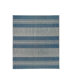Amer Maryland Blessy Blue Striped Indoor/Outdoor Rug 96" x 120"