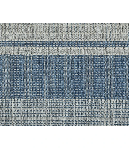 Maryland Blessy Blue Striped Indoor/Outdoor Area Rug
