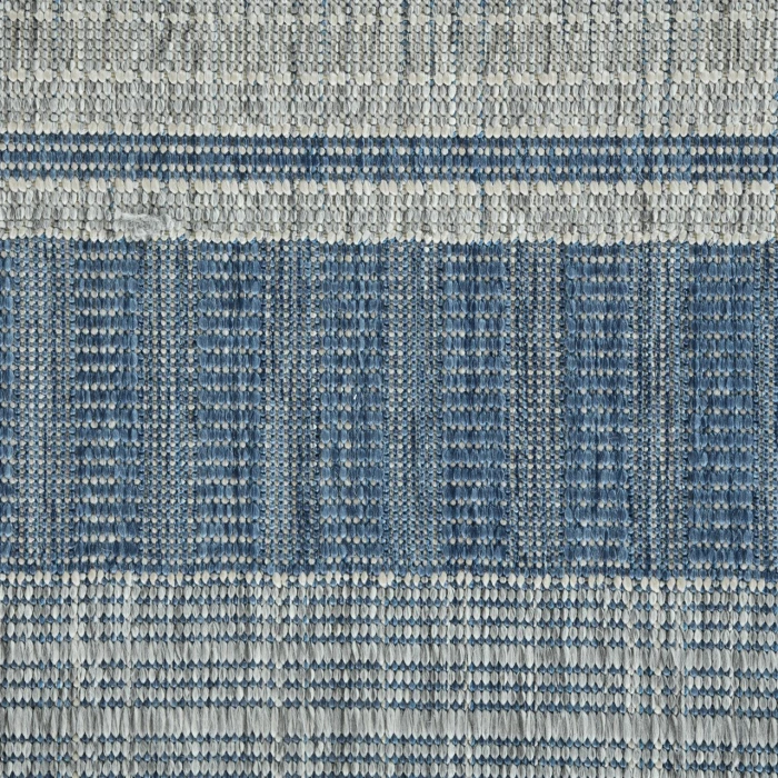 Maryland Blessy Blue Striped Indoor/Outdoor Area Rug