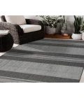 Maryland Blessy Silver Striped Indoor/Outdoor Area Rug