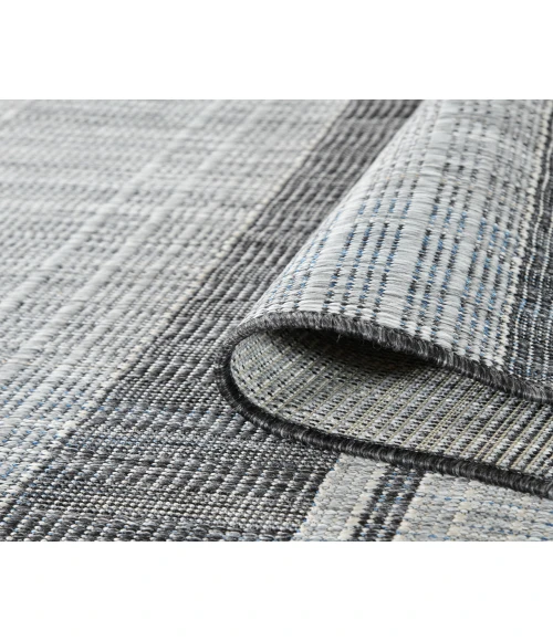 Maryland Blessy Silver Striped Indoor/Outdoor Area Rug