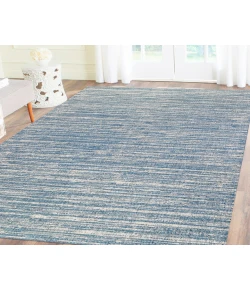 Amer Maryland Cecil Blue Striped Indoor/Outdoor Rug 78" x 118"