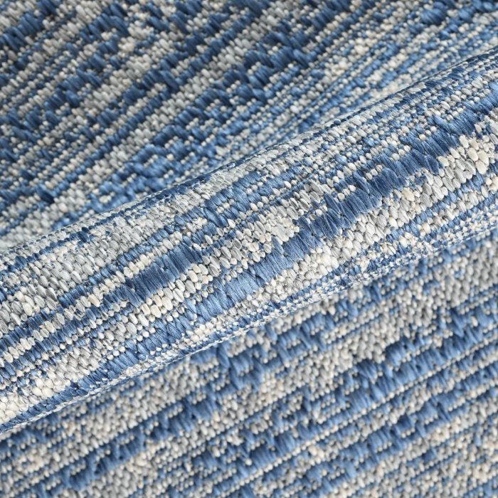 Maryland Cecil Blue Striped Indoor/Outdoor Area Rug