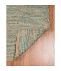 Amer Naturals Sinclair Blue Organic Jute/Cotton Flatweave Area Rug 8'x10'