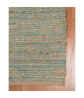 Amer Naturals Sinclair Blue Organic Jute/Cotton Flatweave Area Rug 8'x10'