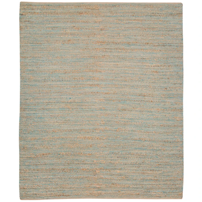 Amer Naturals Sinclair Blue Organic Jute/Cotton Flatweave Area Rug 3'x5'