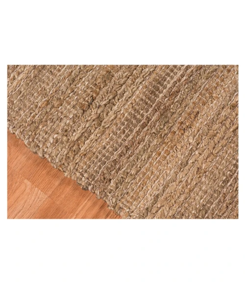 Amer Naturals Sinclair Brown Organic Jute/Cotton Flatweave Area Rug 5'x8'