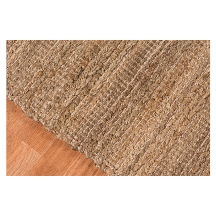 Amer Naturals Sinclair Brown Organic Jute/Cotton Flatweave Area Rug 8'x10'