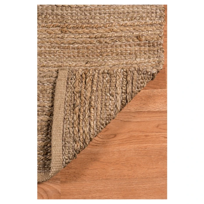 Amer Naturals Sinclair Brown Organic Jute/Cotton Flatweave Area Rug 8'x10'