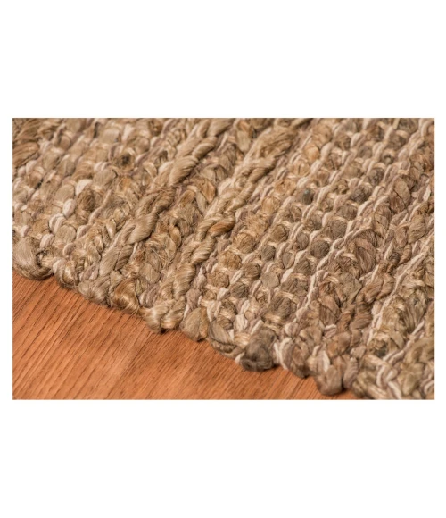 Amer Naturals Sinclair Brown Organic Jute/Cotton Flatweave Area Rug 5'x8'