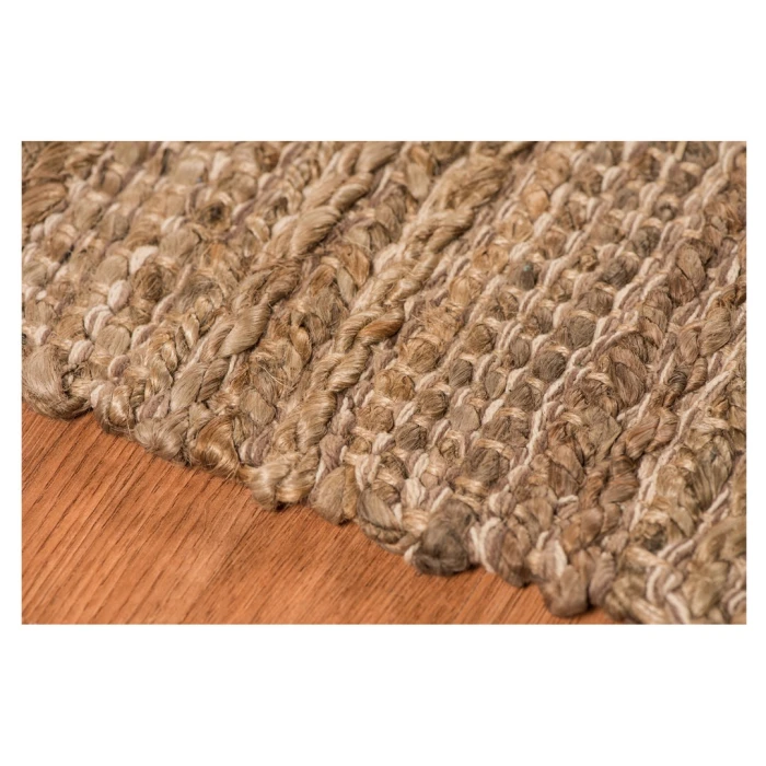 Amer Naturals Sinclair Brown Organic Jute/Cotton Flatweave Area Rug 8'x10'