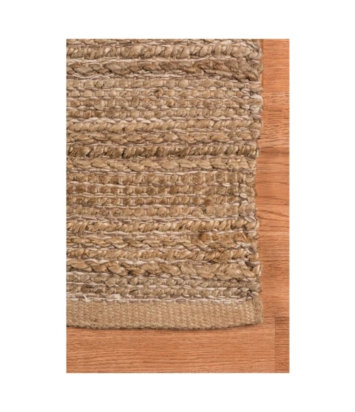 Amer Naturals Sinclair Brown Organic Jute/Cotton Flatweave Area Rug 5'x8'