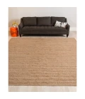 Amer Naturals Sinclair Brown Organic Jute/Cotton Flatweave Area Rug 5'x8'