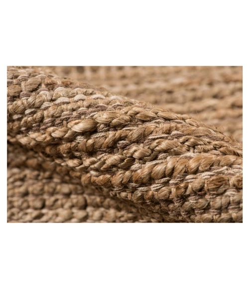 Amer Naturals Sinclair Brown Organic Jute/Cotton Flatweave Area Rug 5'x8'