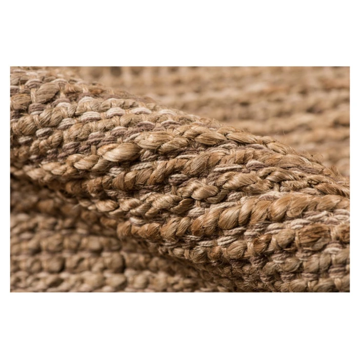 Amer Naturals Sinclair Brown Organic Jute/Cotton Flatweave Area Rug 8'x10'