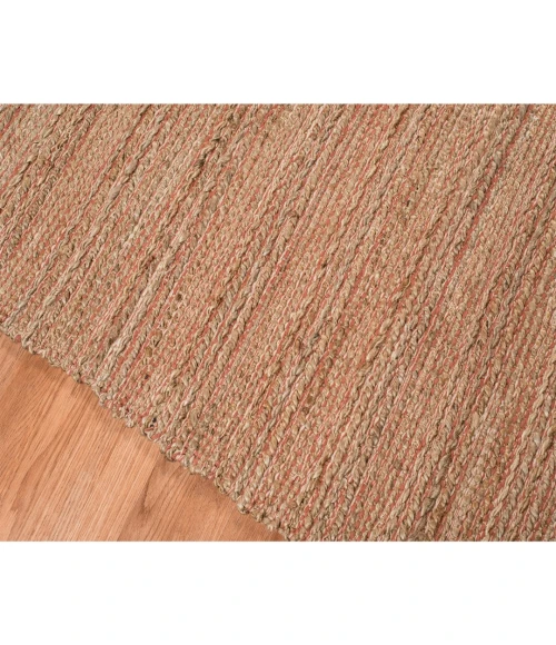 Amer Naturals Sinclair Orange Organic Jute/Cotton Flatweave Area Rug 8'x10'