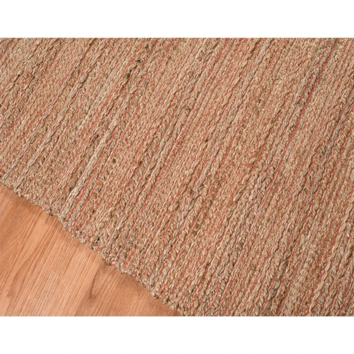 Amer Naturals Sinclair Orange Organic Jute/Cotton Flatweave Area Rug 2'x3'