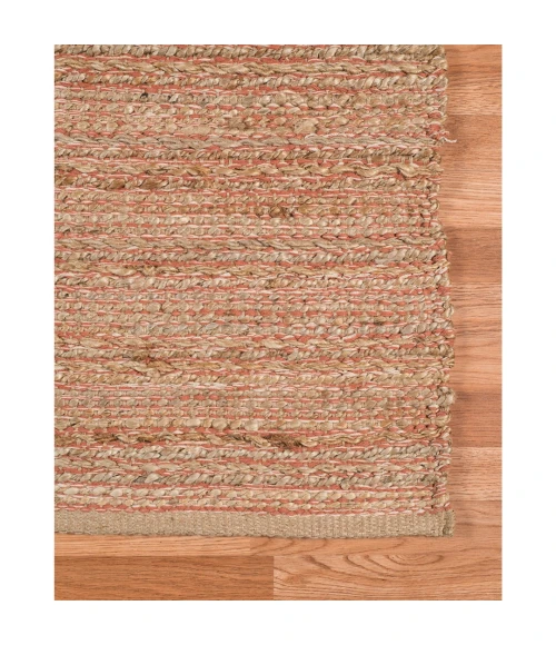 Amer Naturals Sinclair Orange Organic Jute/Cotton Flatweave Area Rug 8'x10'