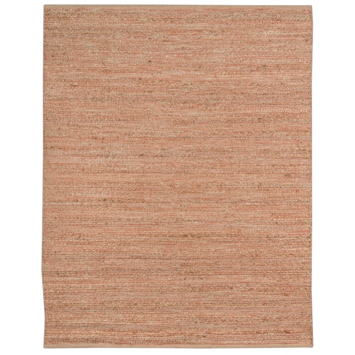 Amer Naturals Sinclair Orange Organic Jute/Cotton Flatweave Area Rug 2'x3'
