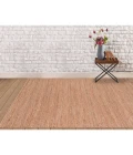 Amer Naturals Sinclair Orange Organic Jute/Cotton Flatweave Area Rug 8'x10'