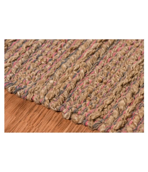 Amer Naturals Sinclair Pink Organic Jute/Cotton Flatweave Area Rug 3'x5'