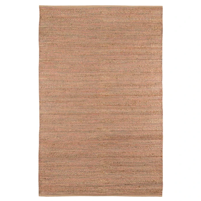 Amer Naturals Sinclair Pink Organic Jute/Cotton Flatweave Area Rug 3'x5'