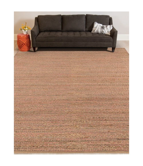 Amer Naturals Sinclair Pink Organic Jute/Cotton Flatweave Area Rug 3'x5'