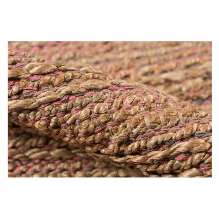 Amer Naturals Sinclair Pink Organic Jute/Cotton Flatweave Area Rug 3'x5'