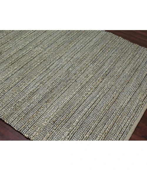 Amer Naturals Sinclair Dark Gray Organic Jute/Cotton Flatweave Area Rug 2'x3'