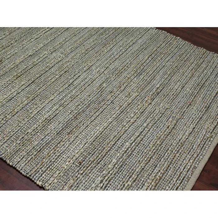 Amer Naturals Sinclair Dark Gray Organic Jute/Cotton Flatweave Area Rug 3'x5'