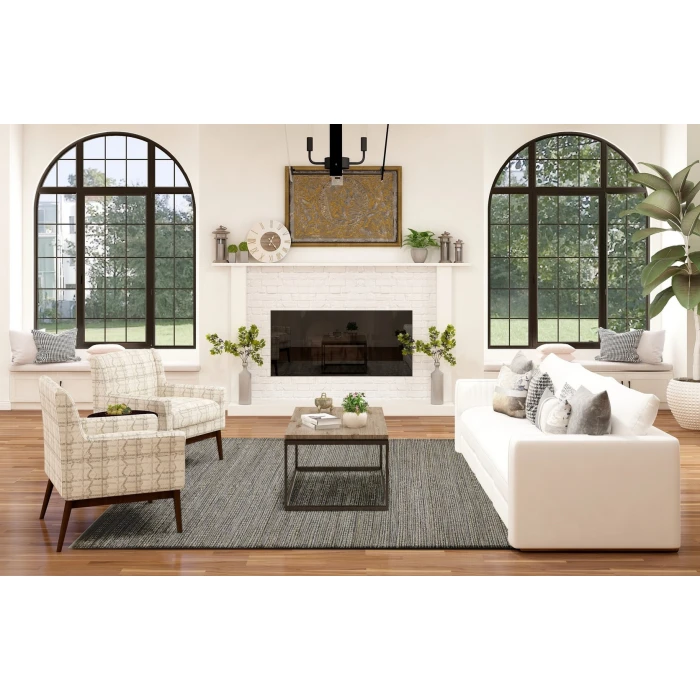 Amer Naturals Sinclair Dark Gray Organic Jute/Cotton Flatweave Area Rug 3'x5'