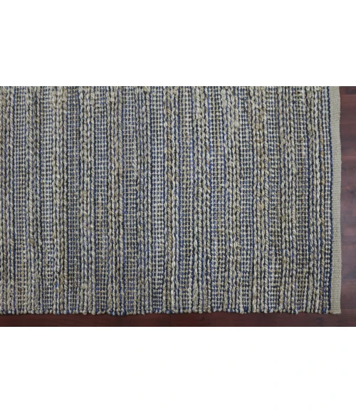Amer Naturals Sinclair Navy Organic Jute/Cotton Flatweave Area Rug 8'x10'